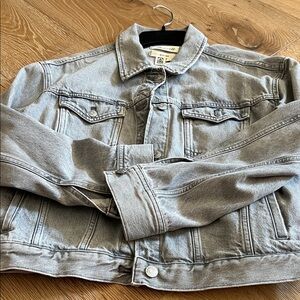 Madewell Light Gray Boxy Denim Jacket